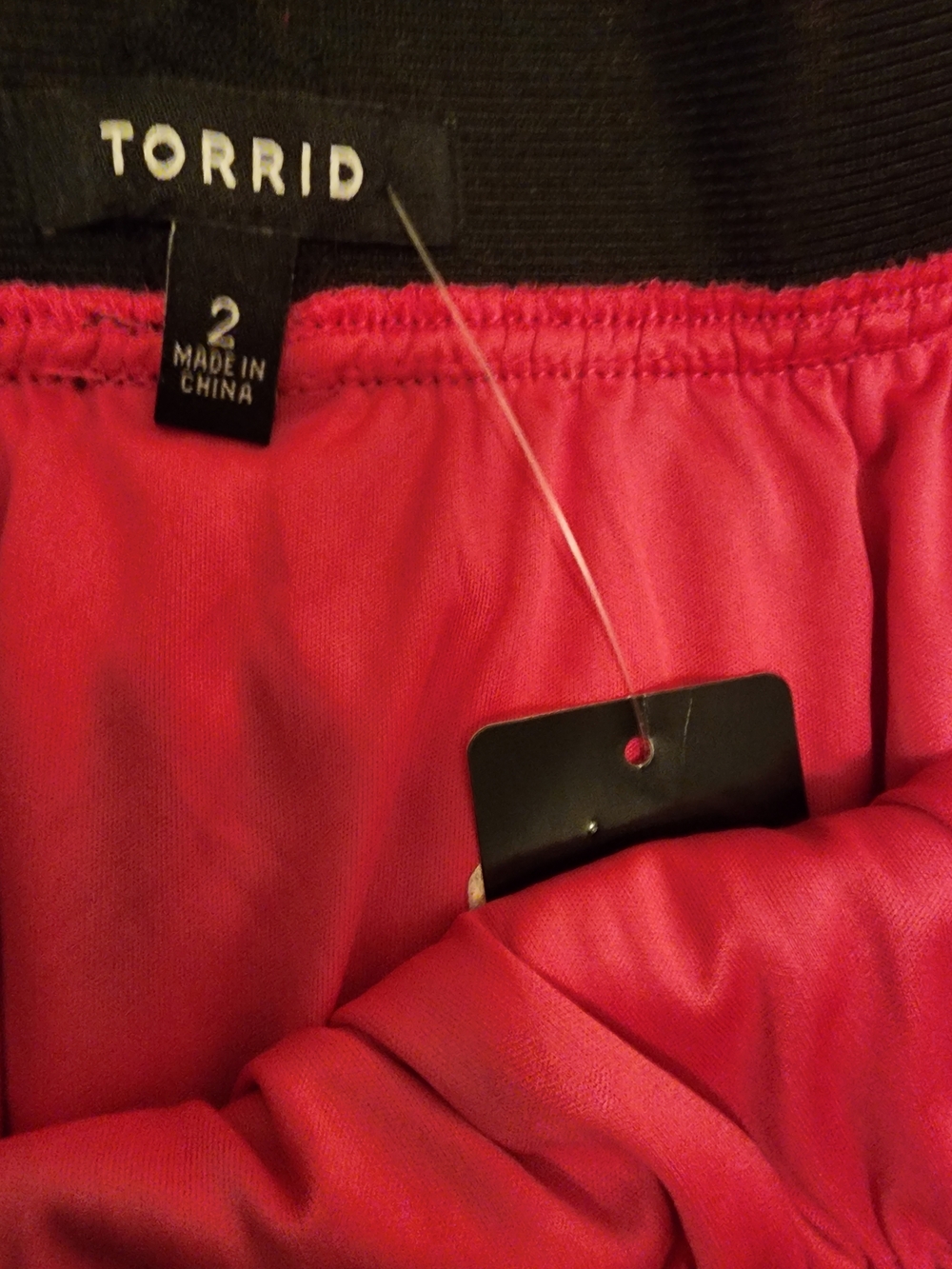 torrid Hot Pink Pleated Skirt with Black Waistband - Picture 6 of 7